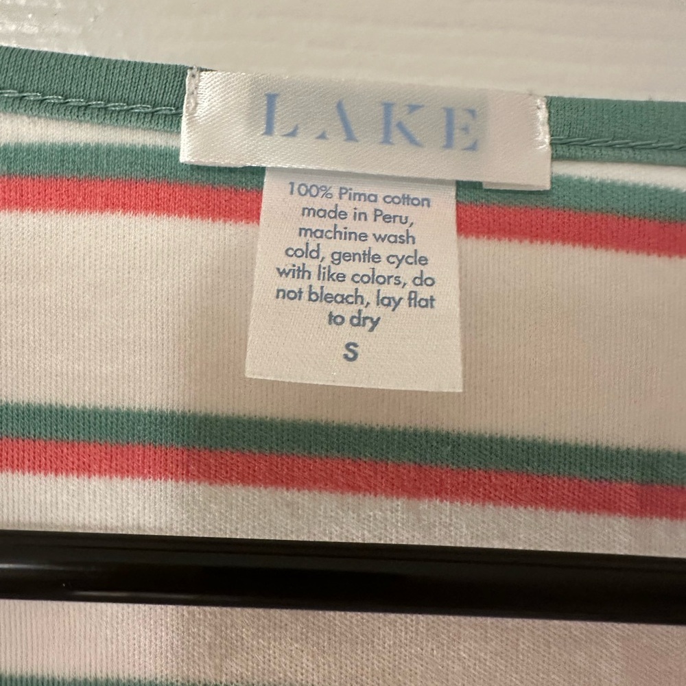 LAKE Pajama *Pink & Green* Striped Night Dress - Picture 4 of 5